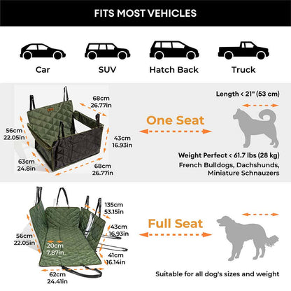 Mobile Bedroom Extra-Large Full Coverage Dog Back Seat Extender - Ideal for Travel & Camping